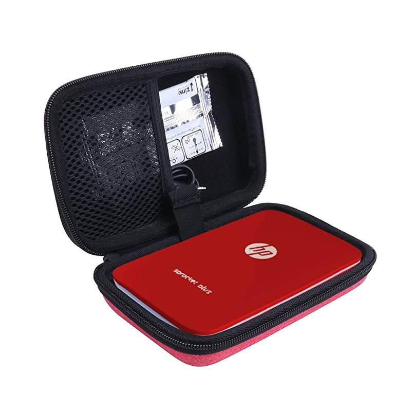 Hard Case for HP Sprocket Plus Instant Photo Printer fits Large 23x34 Sticky Paper by  Red