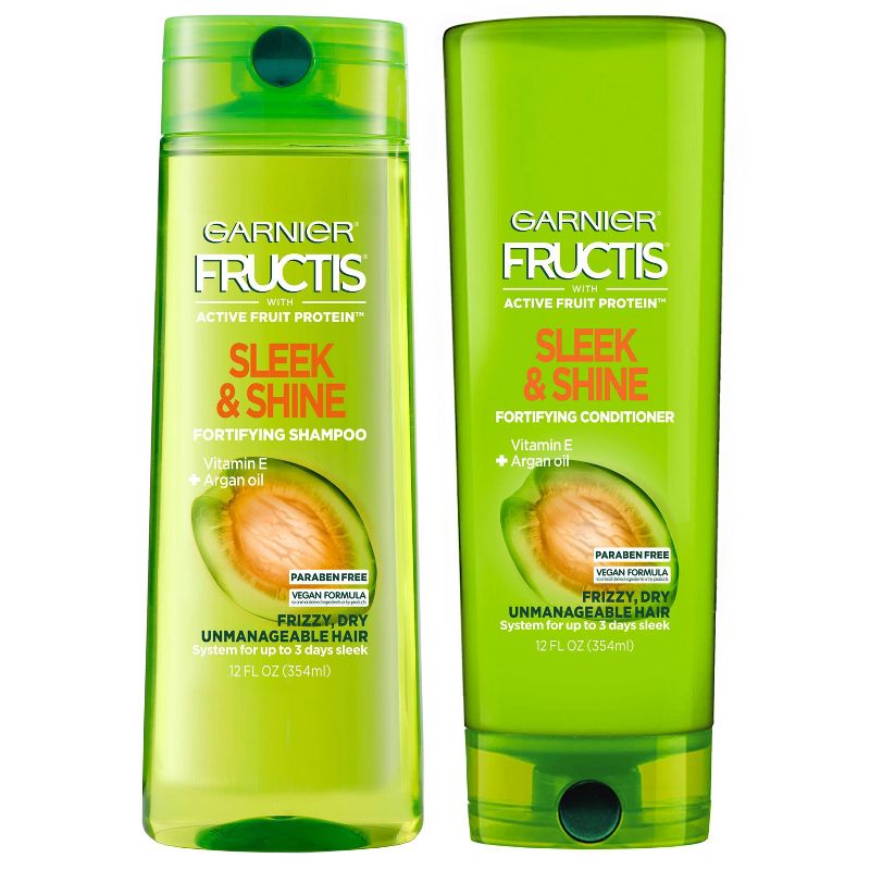 Garnier Fructis Active Fruit Protein Sleek & Shine Shampoo & Conditioner Twin Pack - 24.5 fl oz