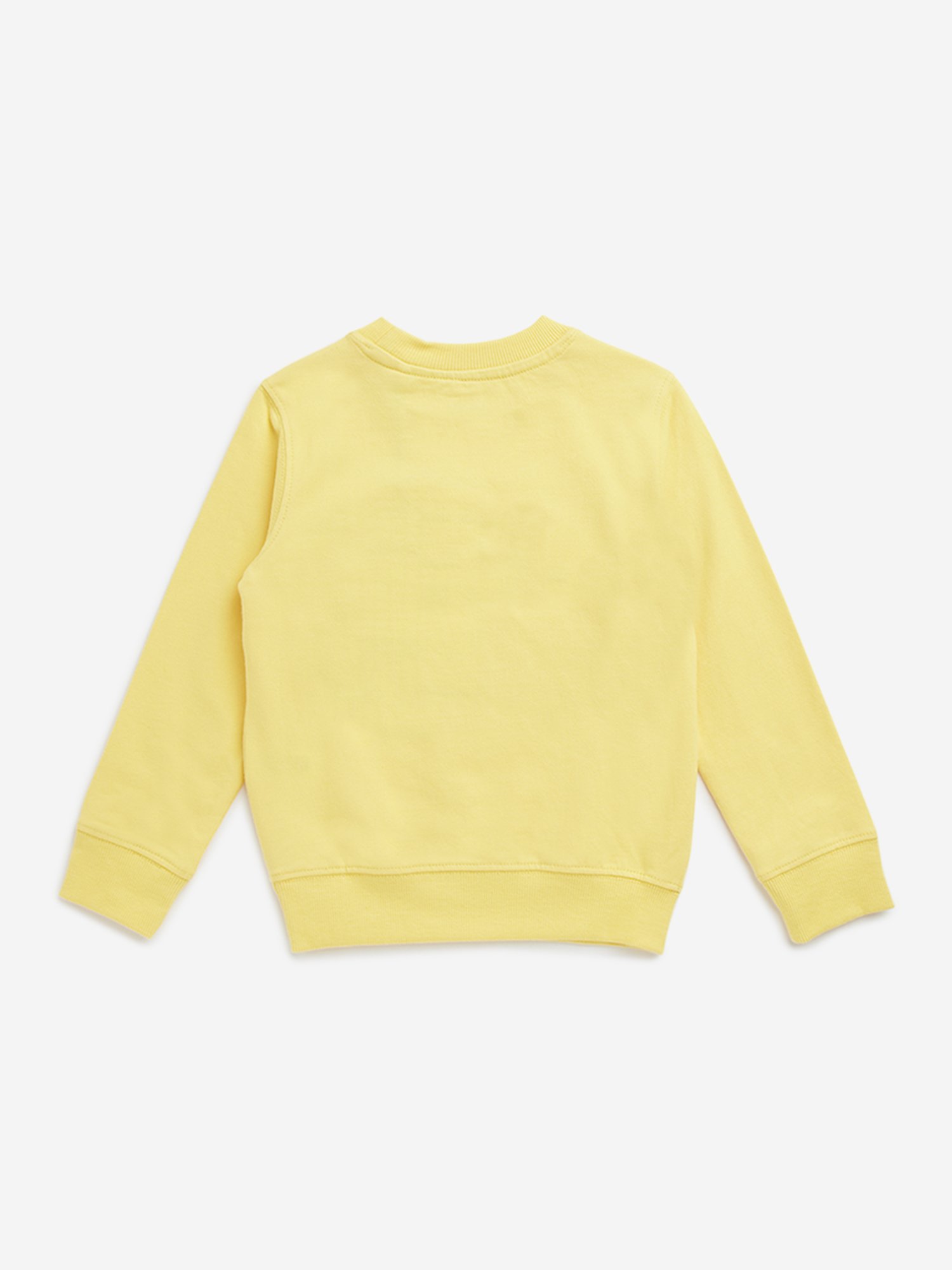 HOP Kids by Westside Yellow Helicopter Design Cotton Sweatshirt