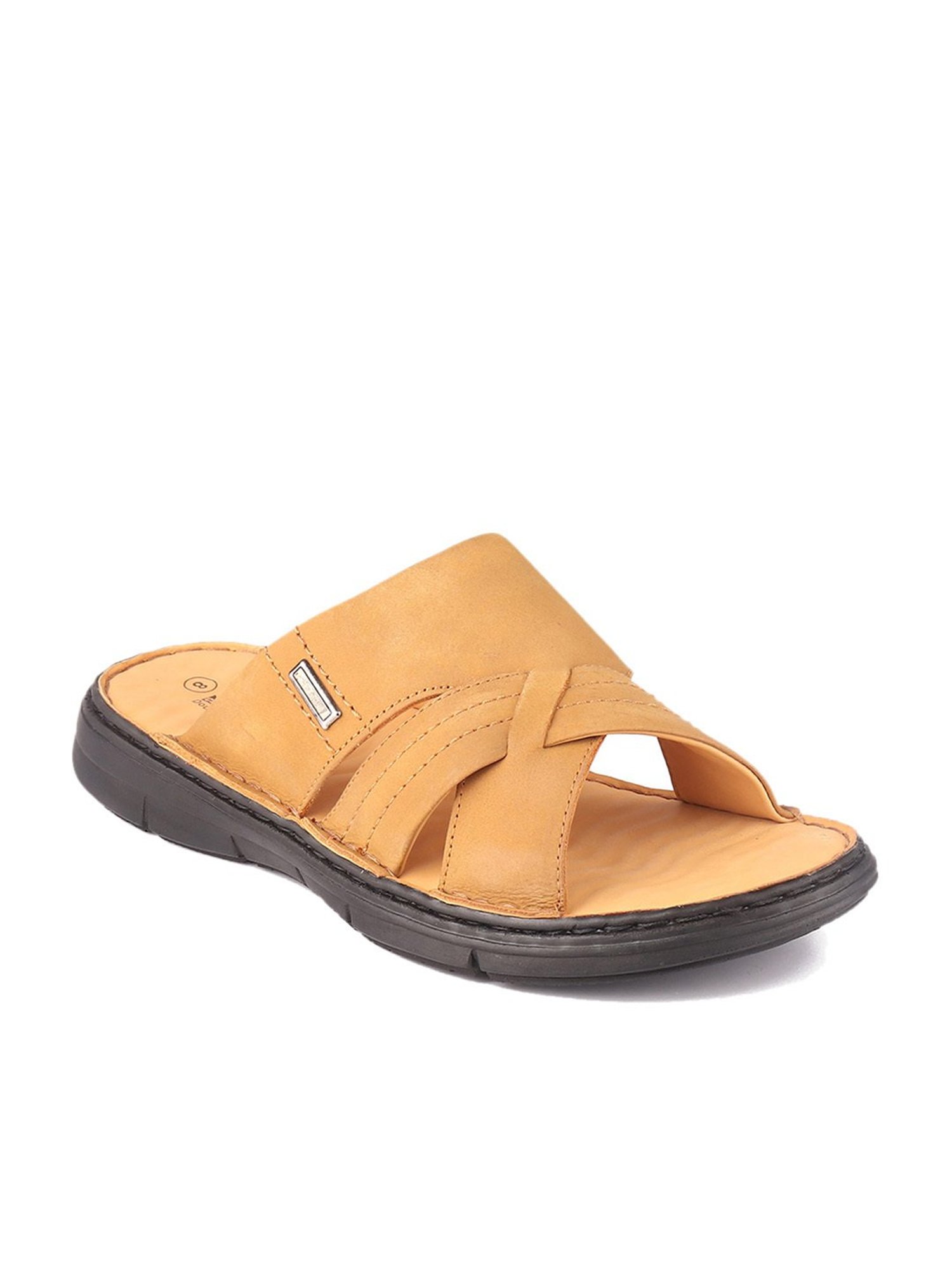 Red Chief Men's Rust Brown Cross Strap Sandals