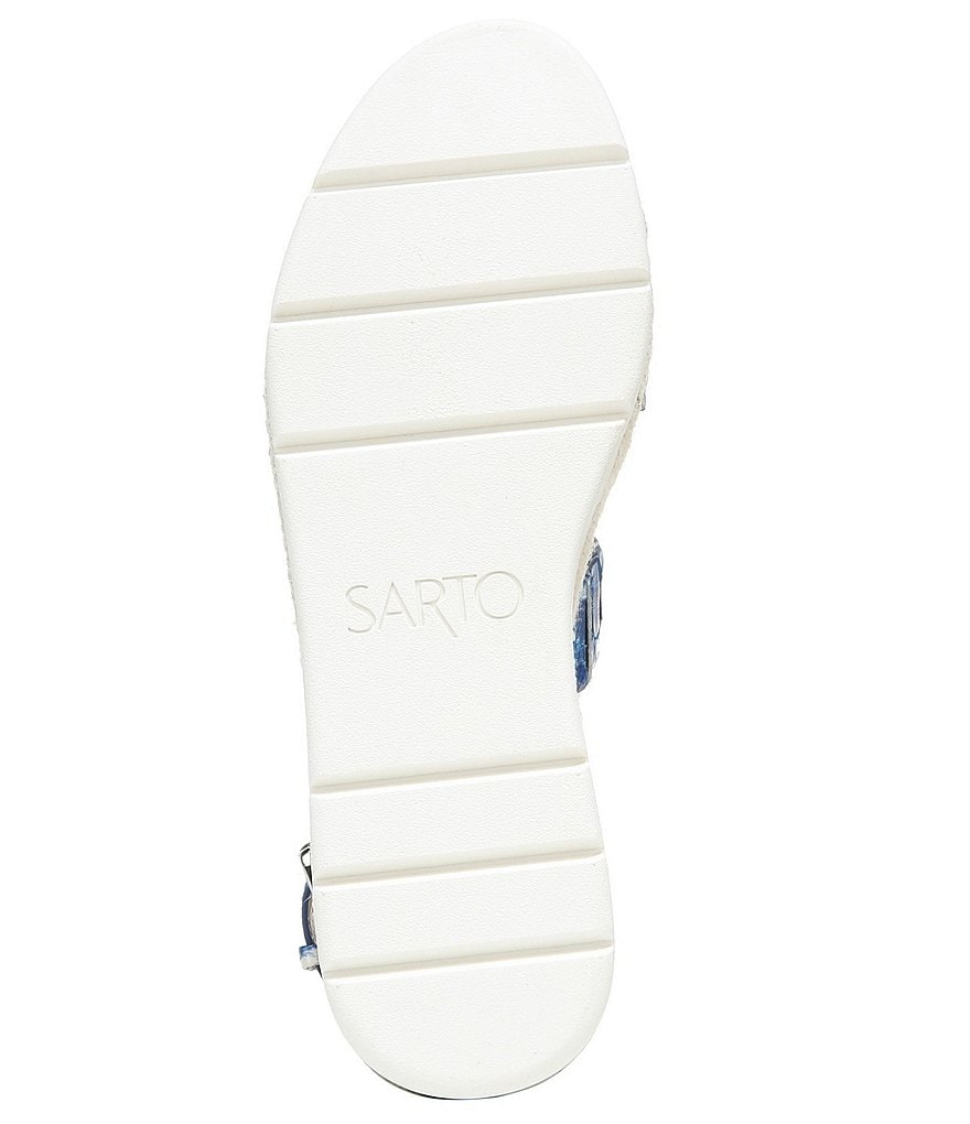 Sarto by Franco Sarto Calvin Snake Print Espadrille Platform Wedge Sandals