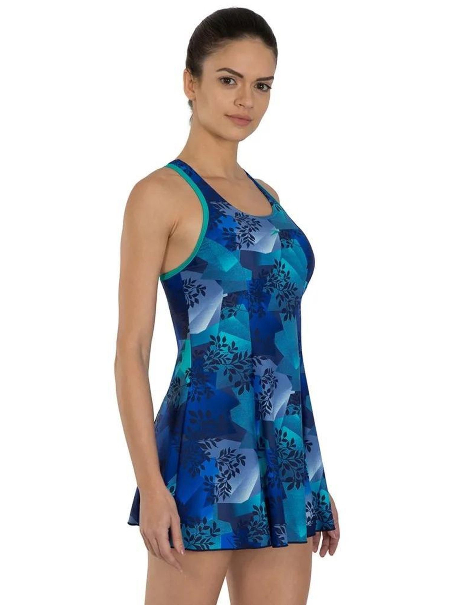 Speedo Blue Printed Swimsuit