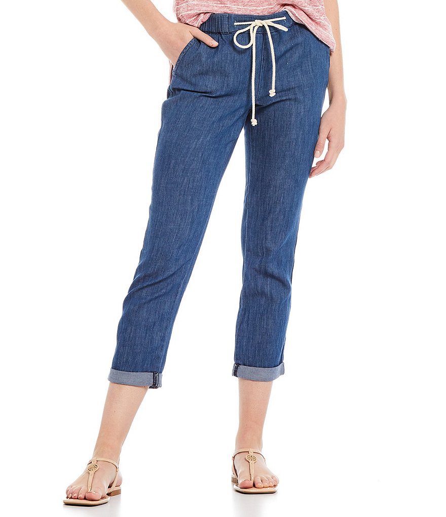 NYDJ Petite Size Slim Jogger Roll Cuff Crop Pants