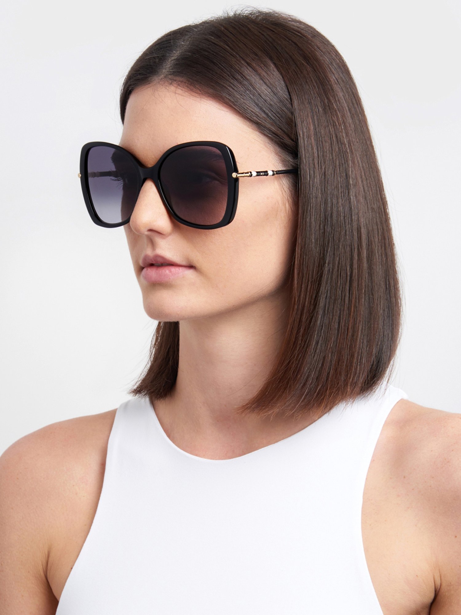 CAROLINA HERRERA 205047807589O Grey Butterfly Sunglasses