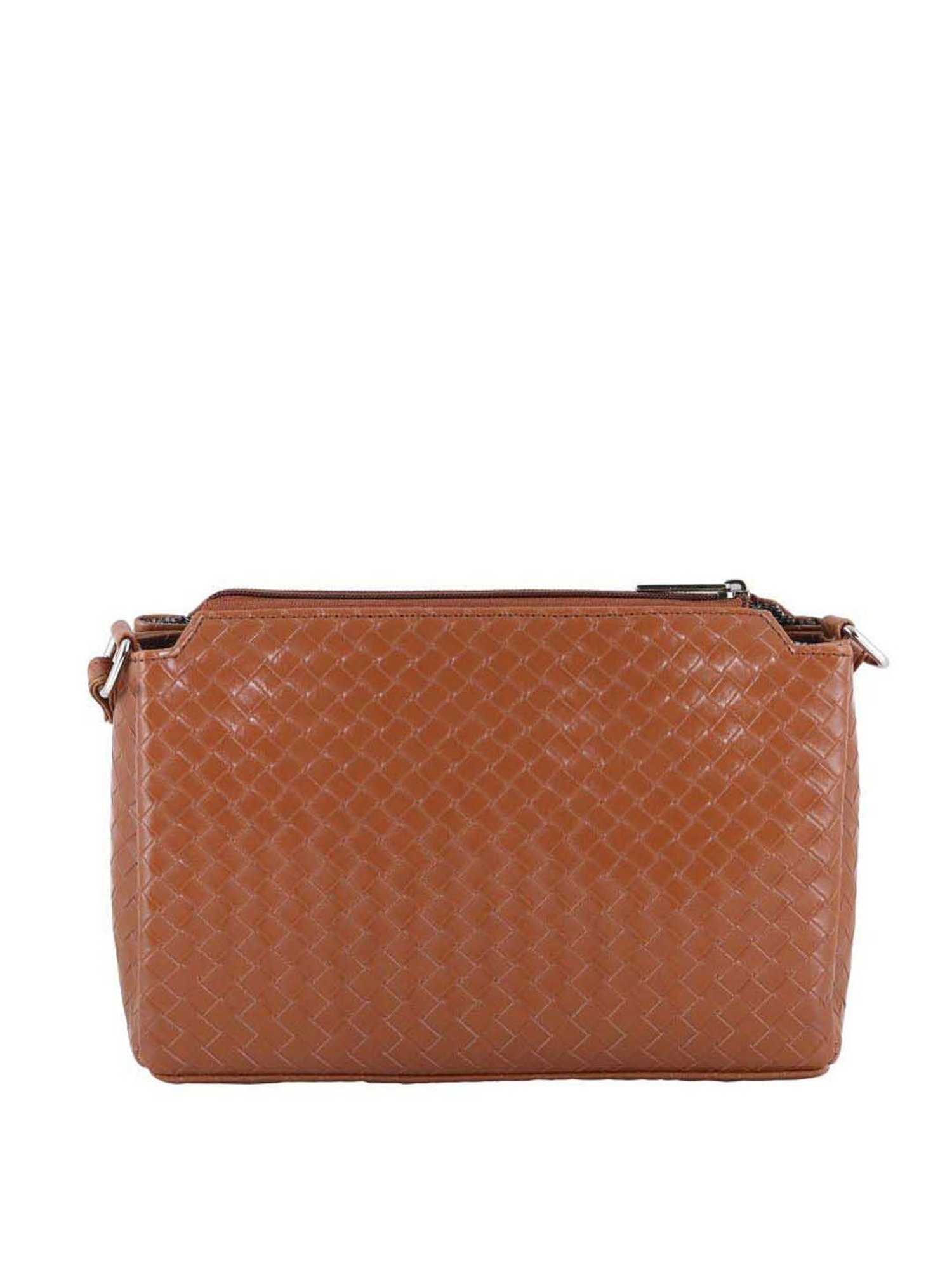 Toteteca Tan Textured Medium Sling Handbag