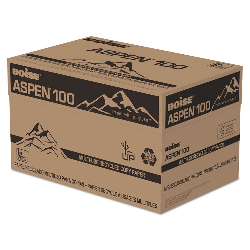 Boise ASPEN 100% Multi-Use Recycled Paper 92 Bright 20lb 11 x 17 White 2500/CT 054925