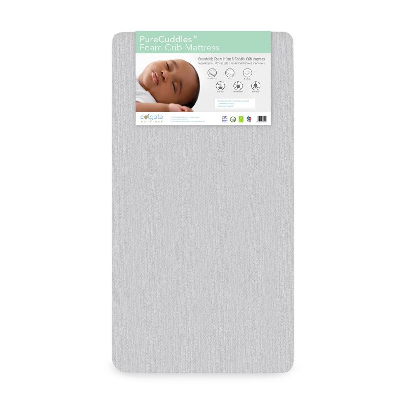 Colgate Crib Mattress Pure Cuddles Foam Infant/Toddler Breathable Mattress