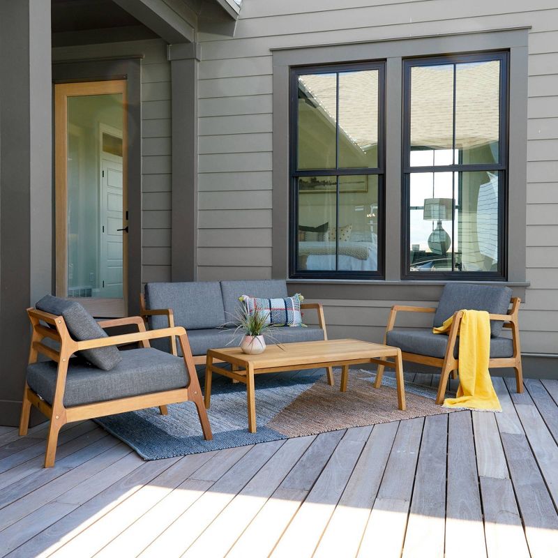 Asta 4pc Seating Set - Gray - RST Brands