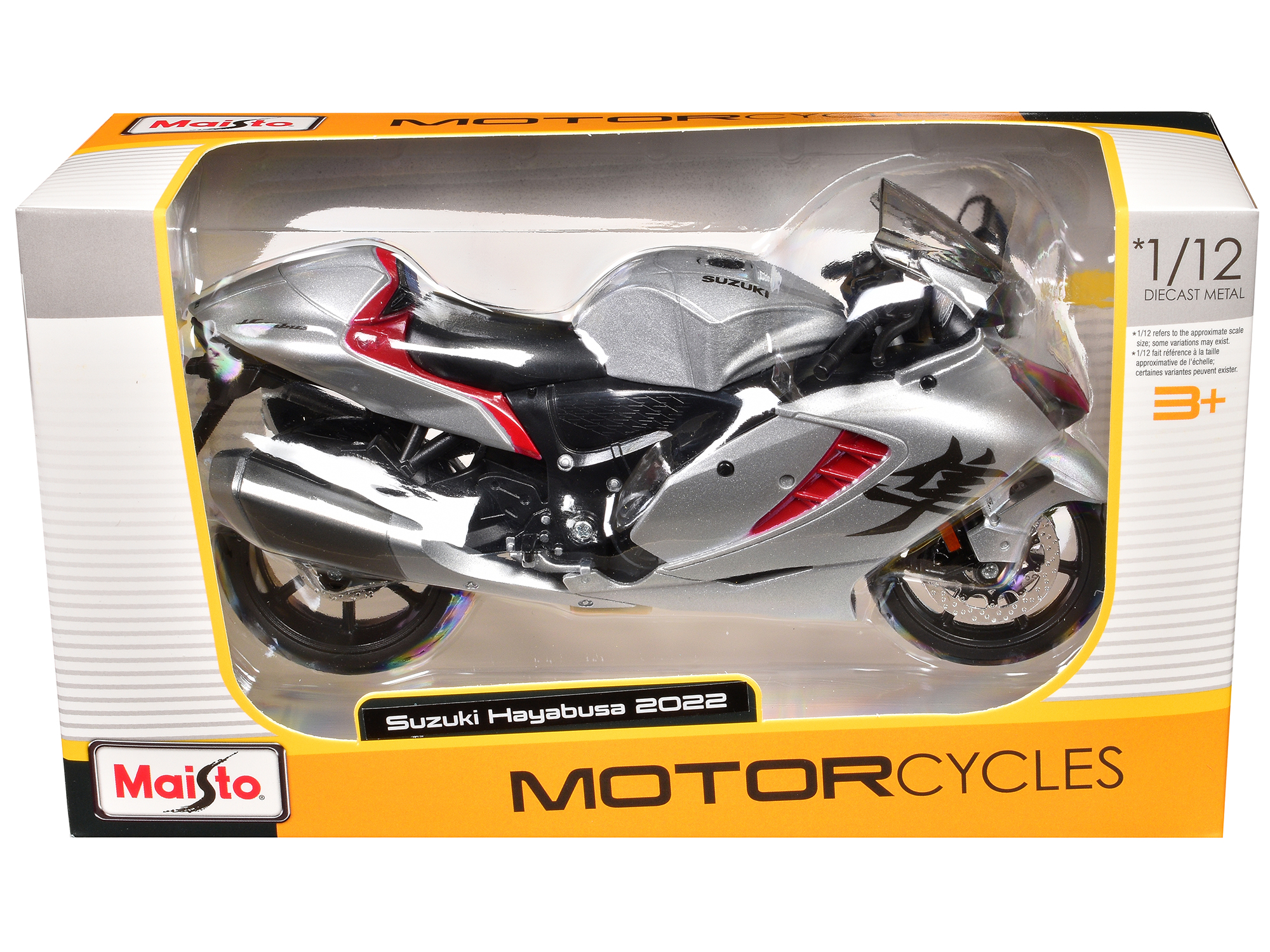 Suzuki V-Strom 1000 Red and Black with Plastic Display Stand 1/12 Diecast Motorcycle Model by Maisto