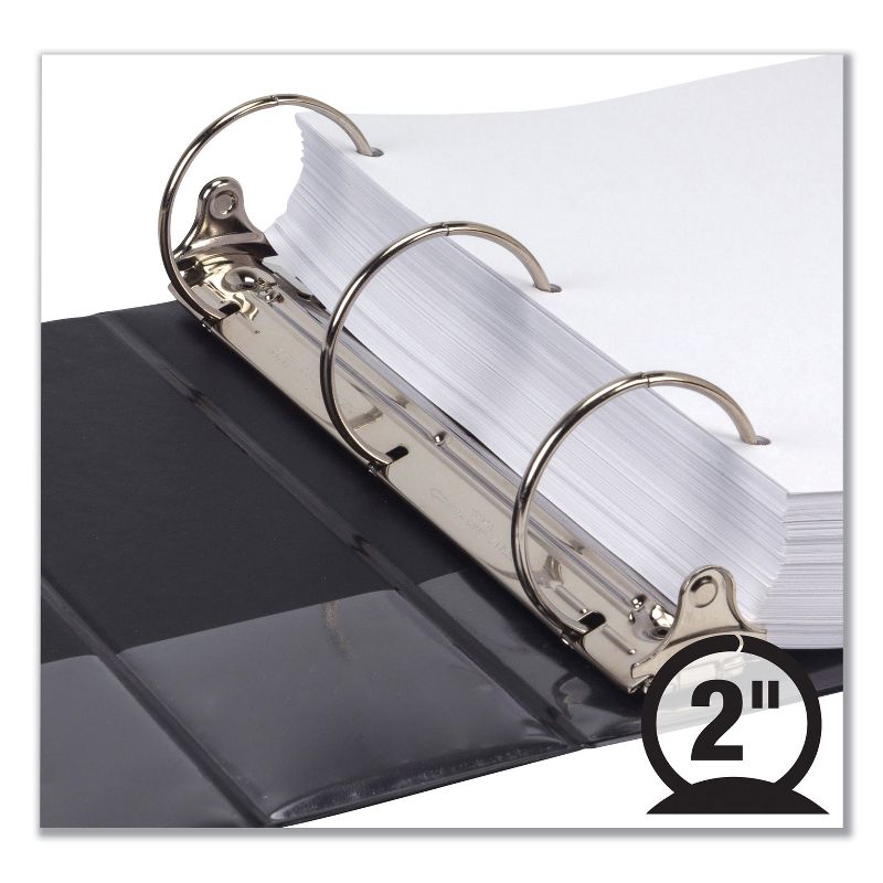 Samsill Round Ring Reference Binder 3 Rings 2 Capacity 11 x 8.5 Black 14860