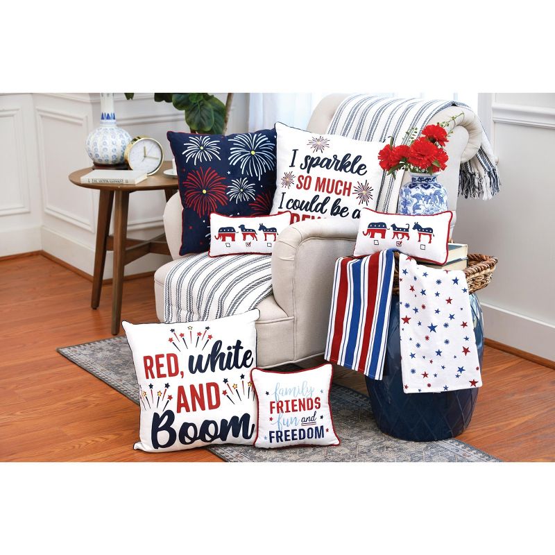 C&F Home Spark So Much LED July 4th Pillow