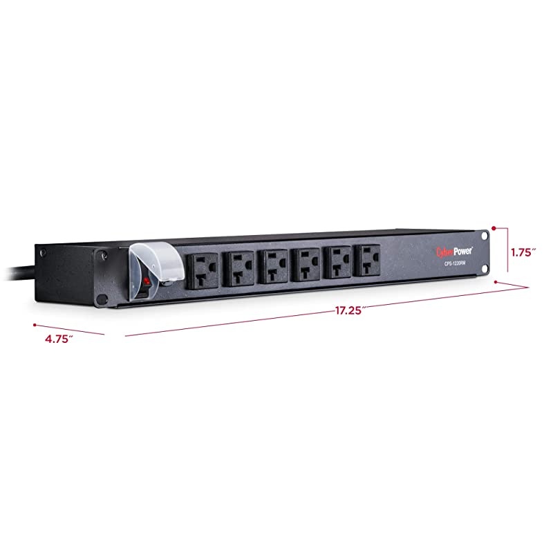 CPS1220RM Basic PDU 125V20A 12 Outlets 15ft Power Cord 1U Rackmount