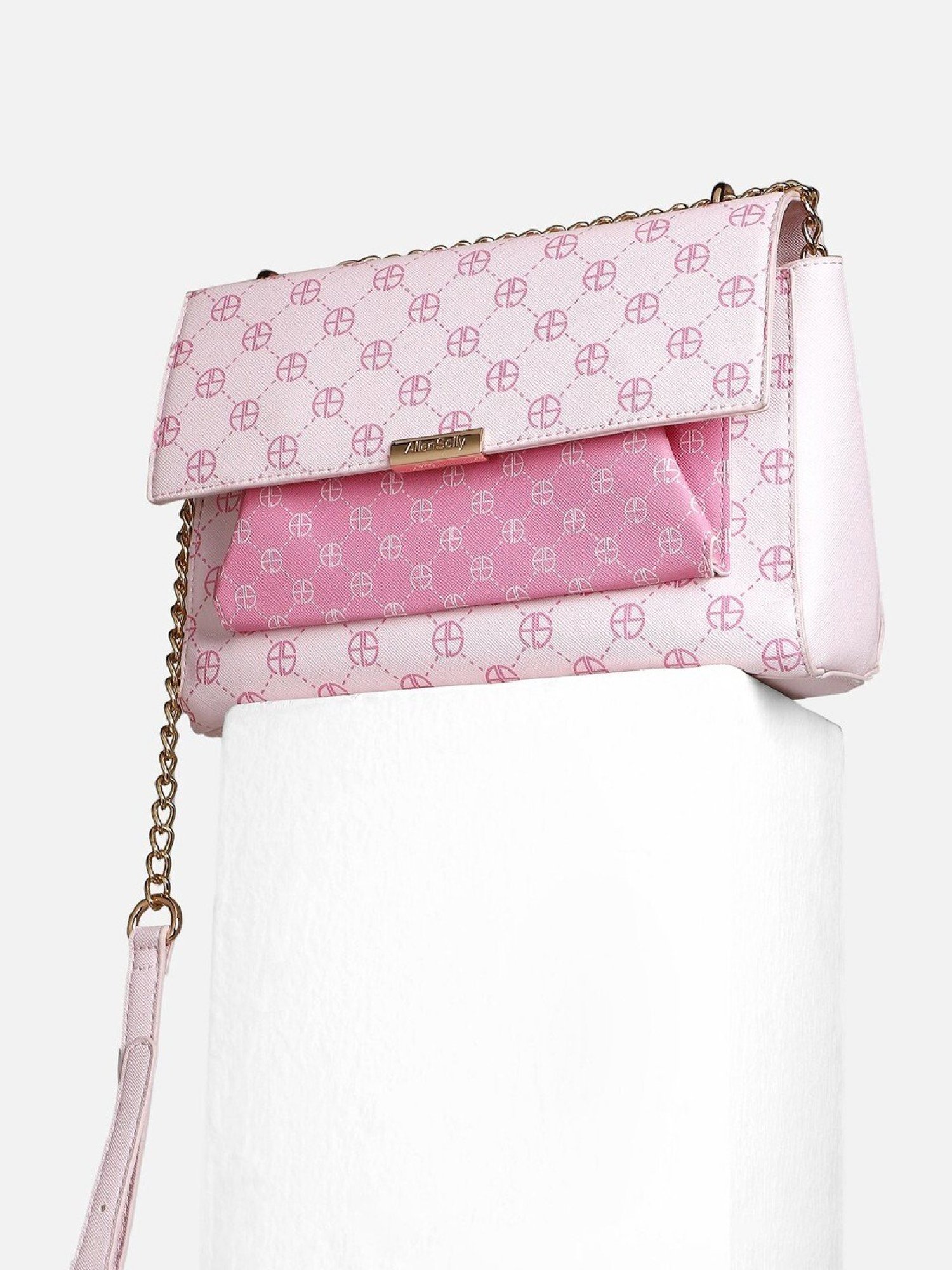Allen Solly Pink Printed Sling Handbag