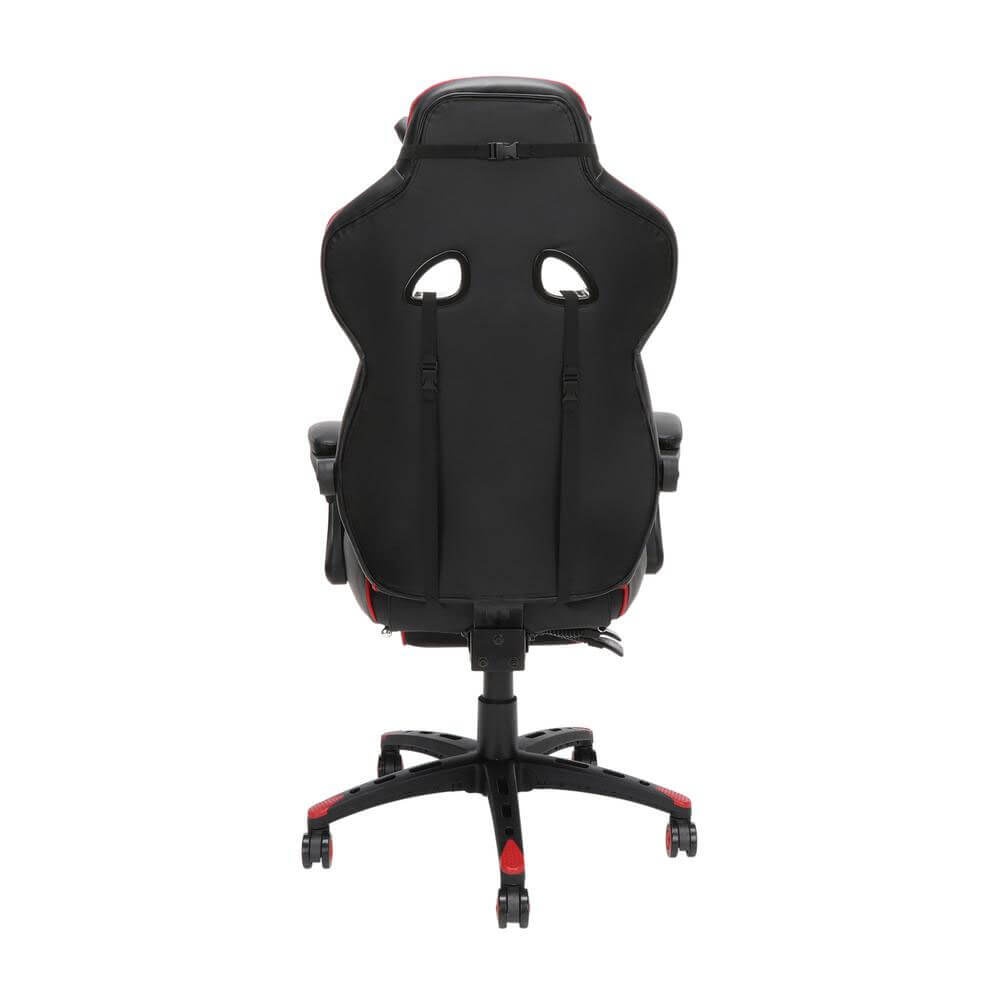 RESPAWN 110 Racing Style Gaming Chair, Reclining Ergonomic Leather Chair with Footrest, in White (RSP-110-WHT)