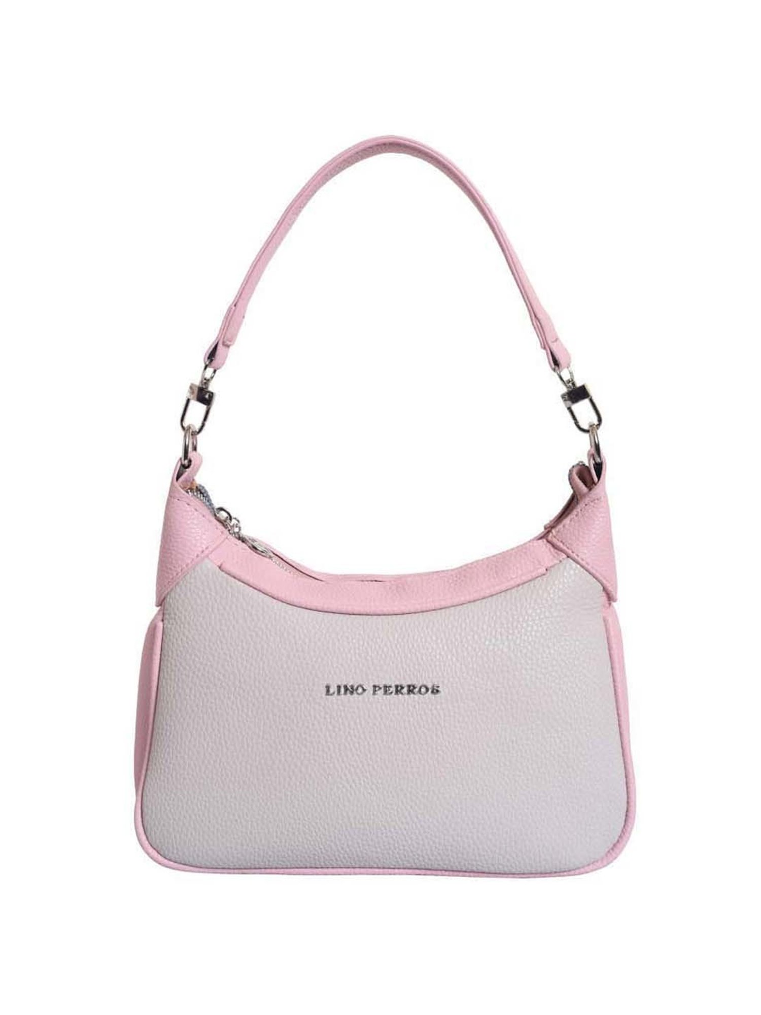Lino Perros Pink Solid Medium Hobo Shoulder Bag