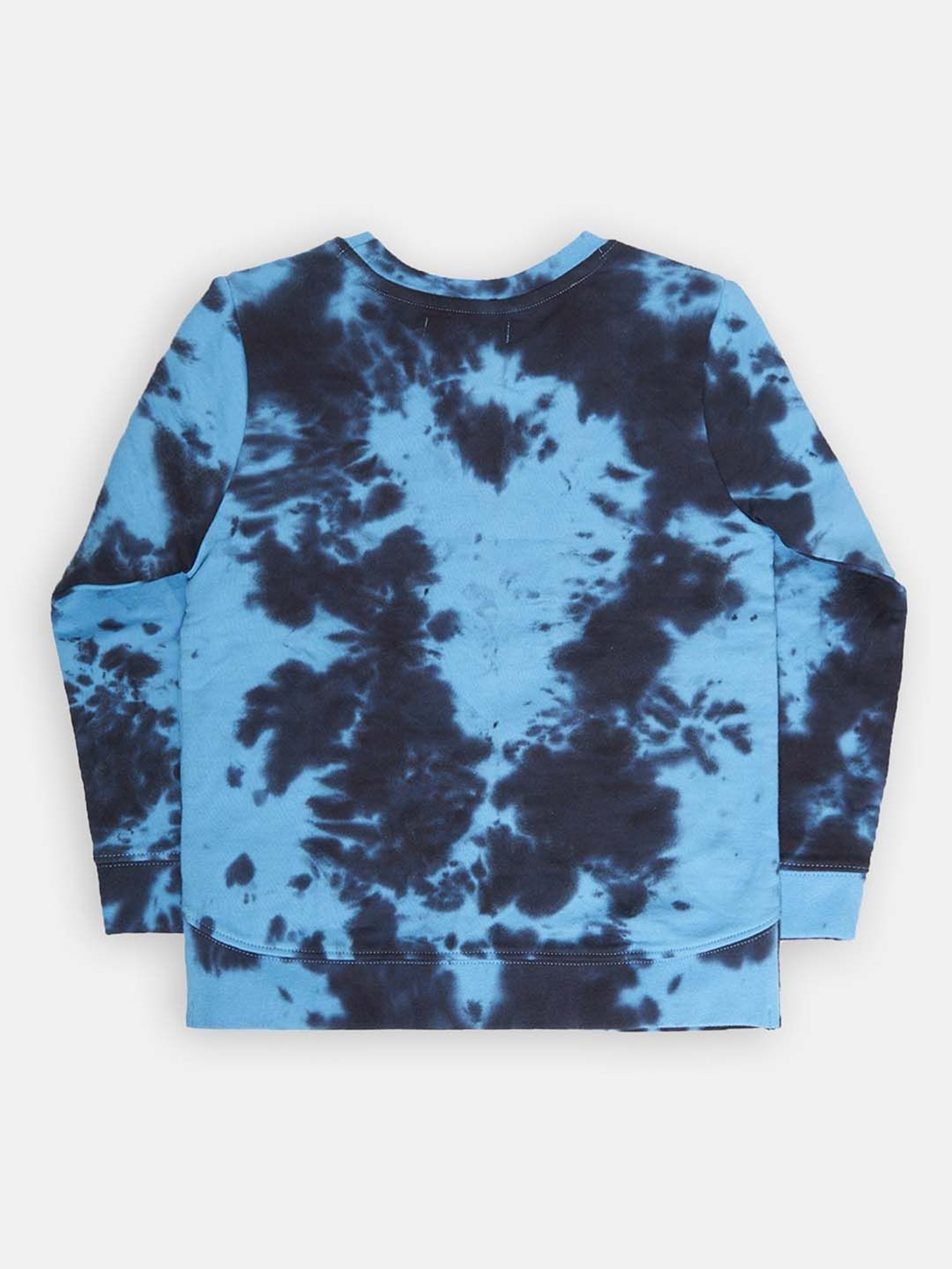 Angel & Rocket Kids Blue Printed Full Sleeves Sweatshirt