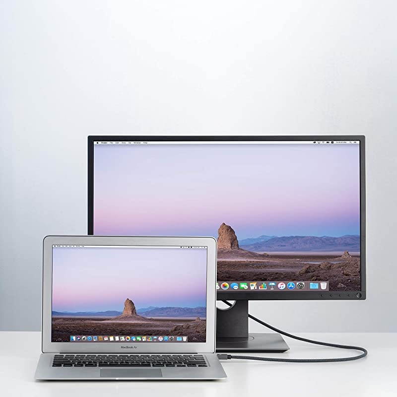 Mini DisplayPort to DisplayPort(Mini DP to DP) Cable, 6.6 Feet,4K@60Hz / 2K@144Hz,  DisplayPort to Mini DisplayPort(Thunderbolt Compatible) Cable - Grey