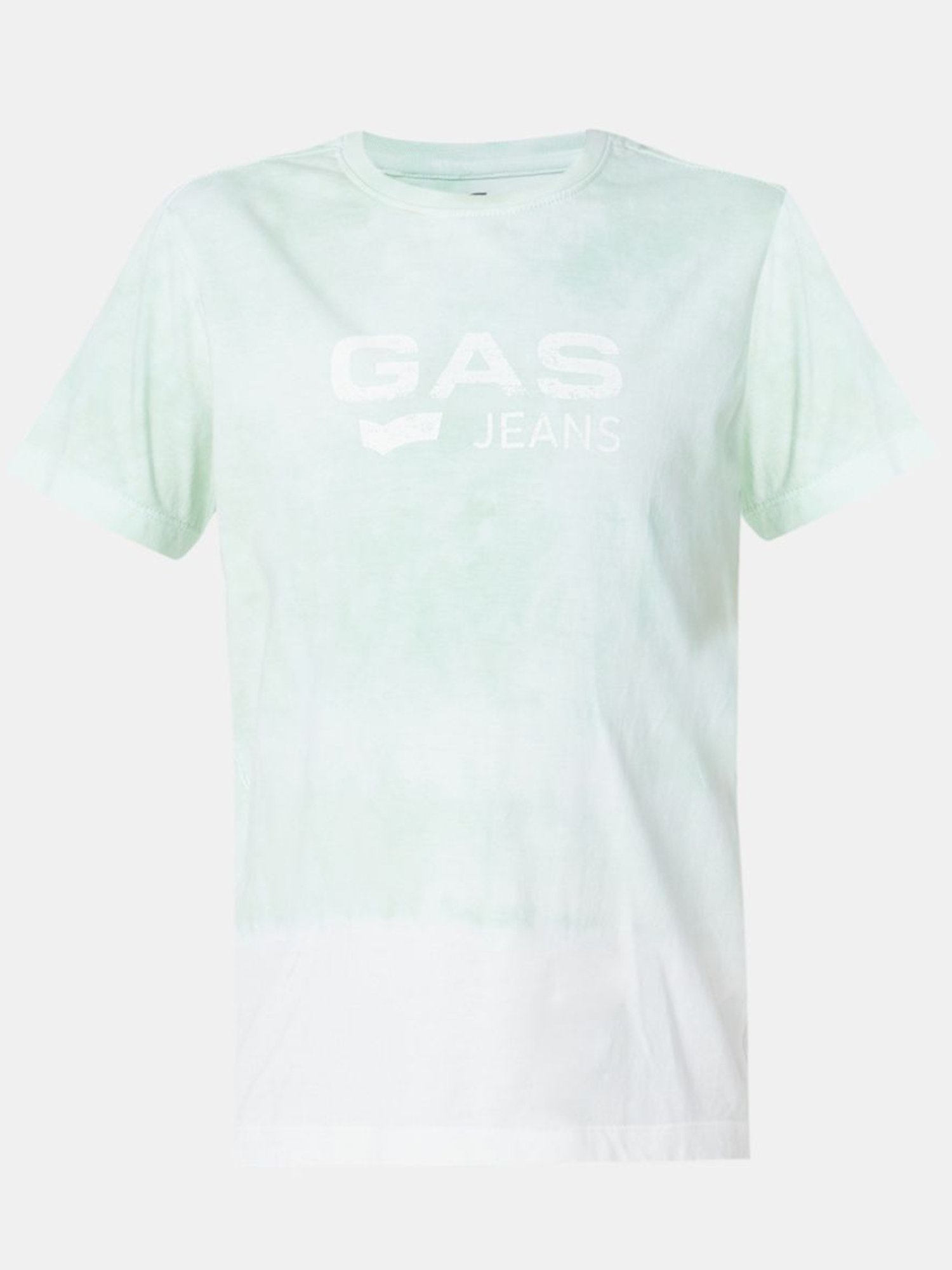 GAS KIDS Green Cotton Printed T-Shirt