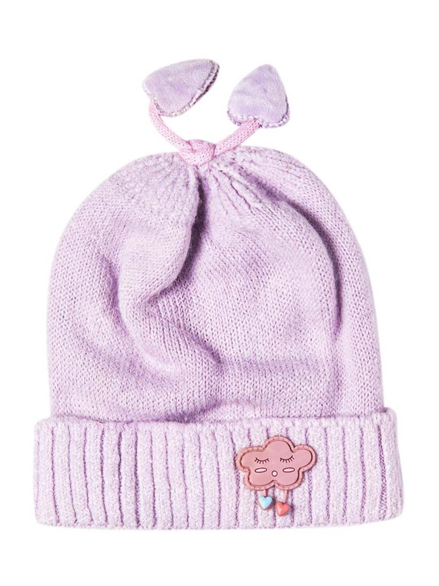 Baby Moo Kids Purple Woollen Cap