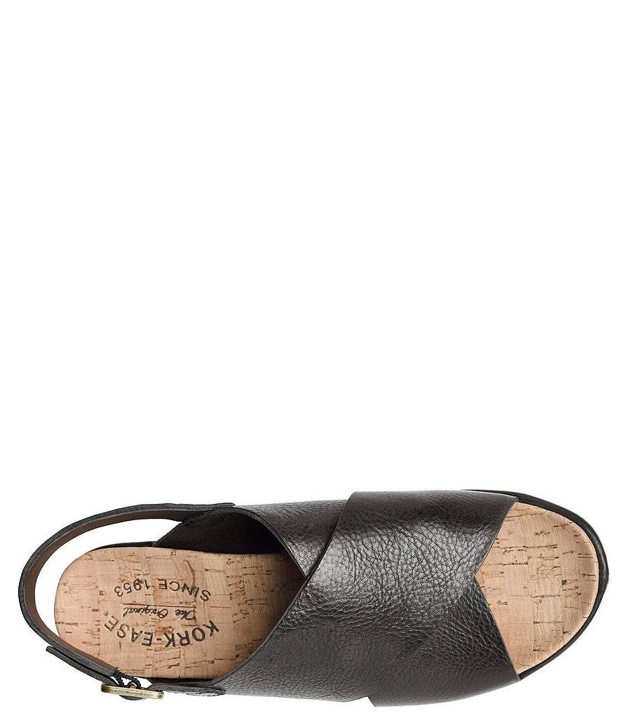 Kork-Ease Chloe Leather Slingback Wedge Sandals