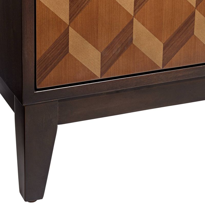 Kolczak Boho Handcrafted Mango Wood 2 Door Cabinet Light Gray - Christopher Knight Home