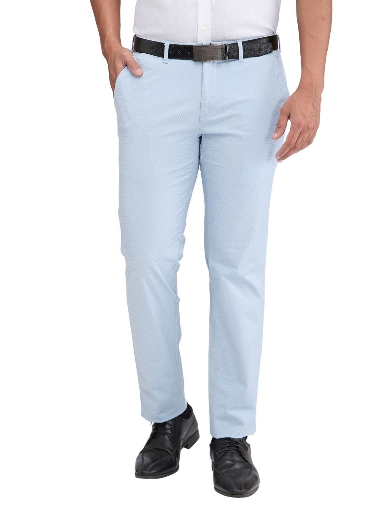 Arrow Navy Regular Fit Trousers