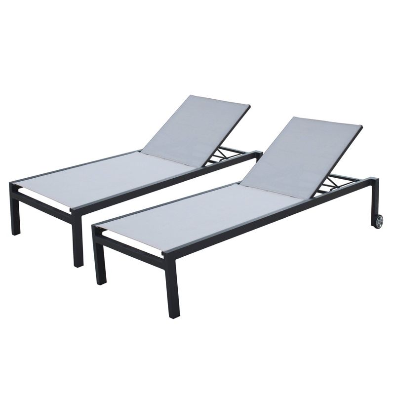 2pc Patio Chaise Lounges - Gray - Infinity
