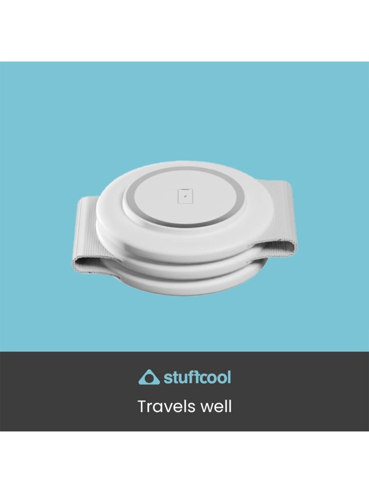 Stuffcool Stack 3 in 1 Foldable Magnetic Wireless Charging Station with 18W QC.30 (White)