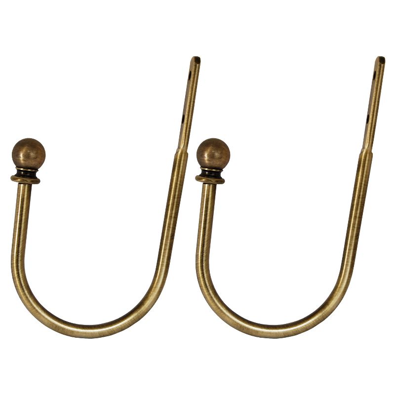 Set of 2 7" Drapery Holdback Antique Brass - Versailles Home Fash