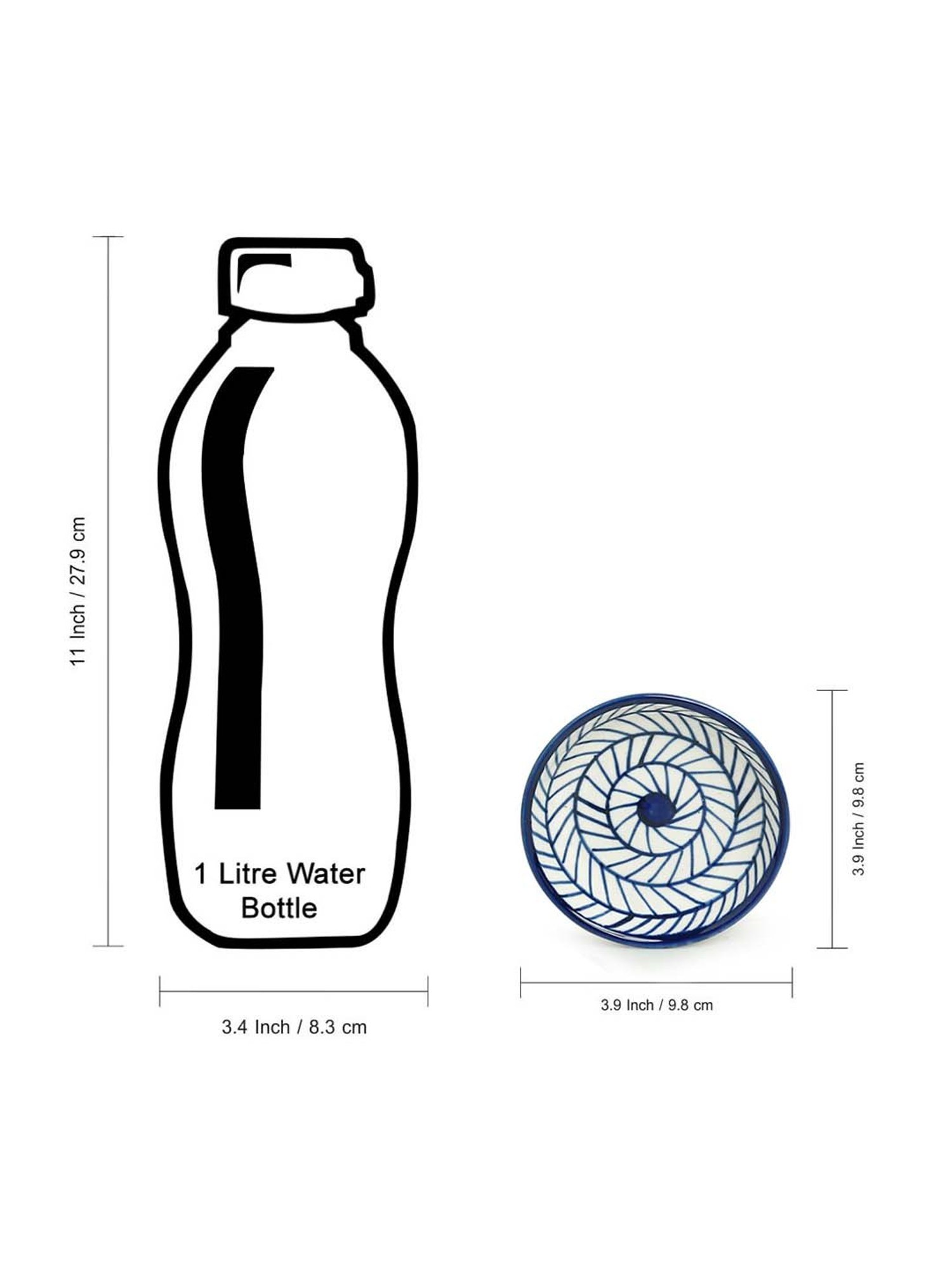 BlackCarrot Black & White Ceramic Dip Bowls Set of 2