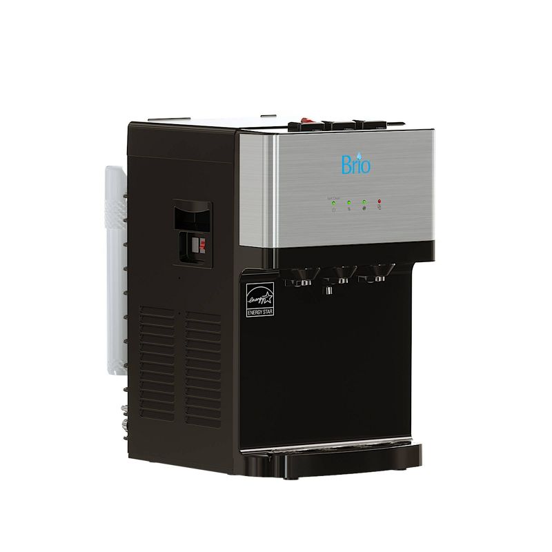 Brio Countertop Self Cleaning Bottleless Water Cooler Dispenser with Filtration and 3 Temp Settings
