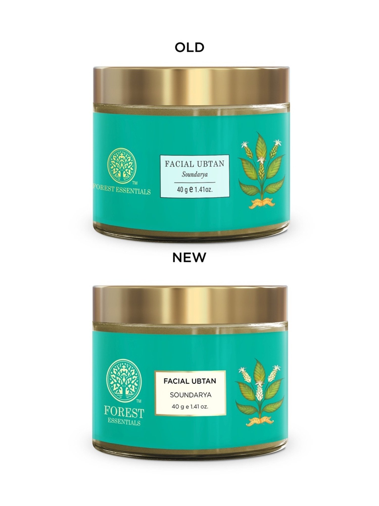 Forest Essentials Facial Ubtan Soundarya Ayurvedic Anti Ageing Face Pack with Turmeric - 40 gm