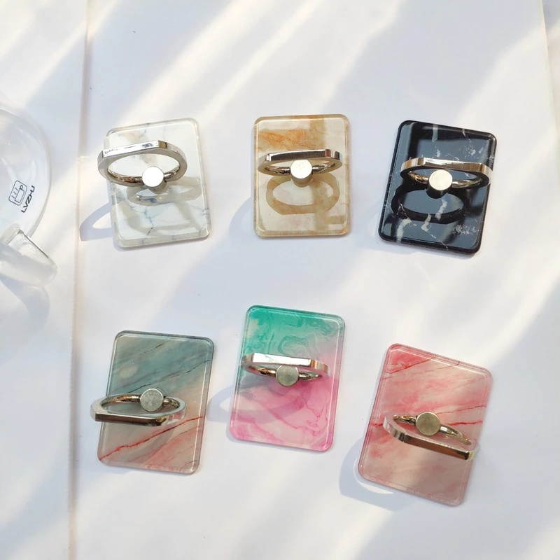 Phone Holder Best Grip Stand Flash Drilling Marble Bracket Mobile Phone Holder Ring Stand Flexible 3D Expanding Tablets Mount