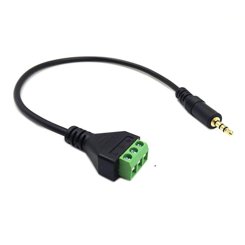 35mm18inch Stereo Audio Balanced Male Jack to AV 3Screw Video Balun Terminal Adapter Connector Cable 30cm35mm M3pin