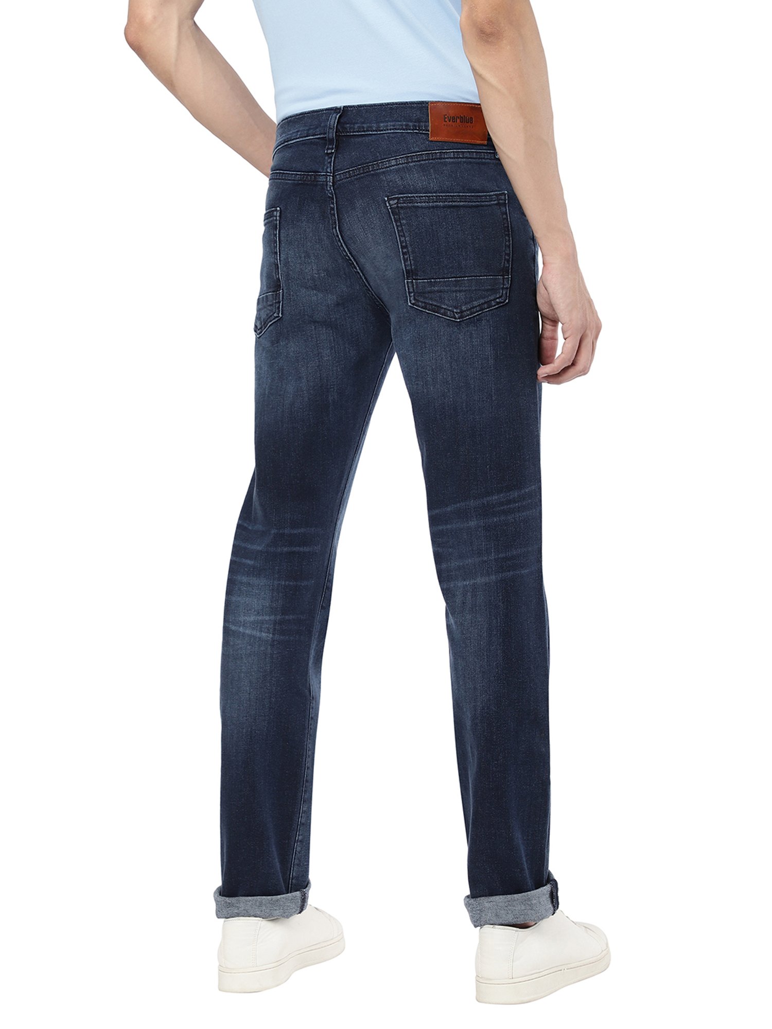 EVERBLUE Blue Comfort Slim Midrise Jeans