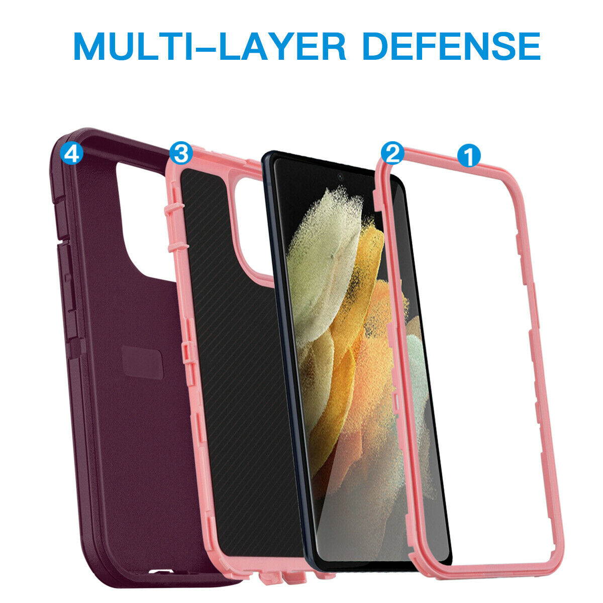 Samsung Galaxy S21+ Plus Heavy Duty Hybrid Armor Drop Protection Case