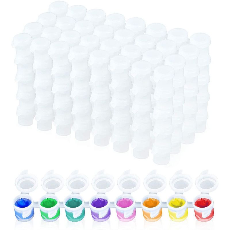 Bright Creations Empty Paint Pot Pod Strips, Storage Containers, Arts and Crafts (6ml/0.2 oz, 240 Pots, 30 Strips)