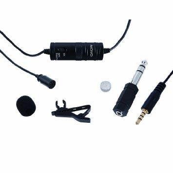 Movo Lavalier Omnidirectional Condenser Microphone with 20' Cable for Pentax K-5, K-3, K-50, K-30, 645D, 645Z, K-S1, K-S2 DSLR Cameras