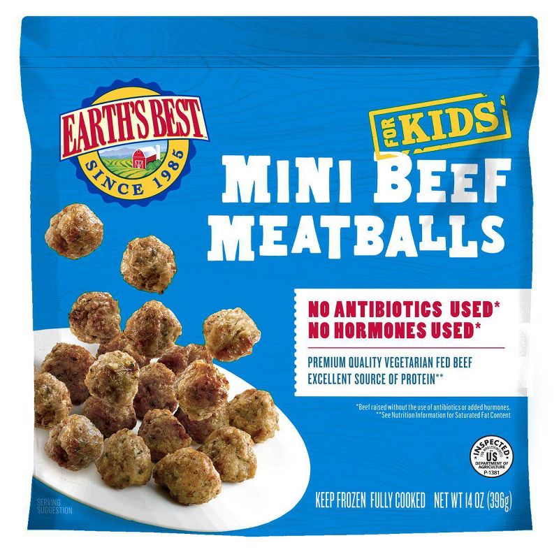 Earth's Best Baked Mini Beef Meatballs - Frozen - 14oz