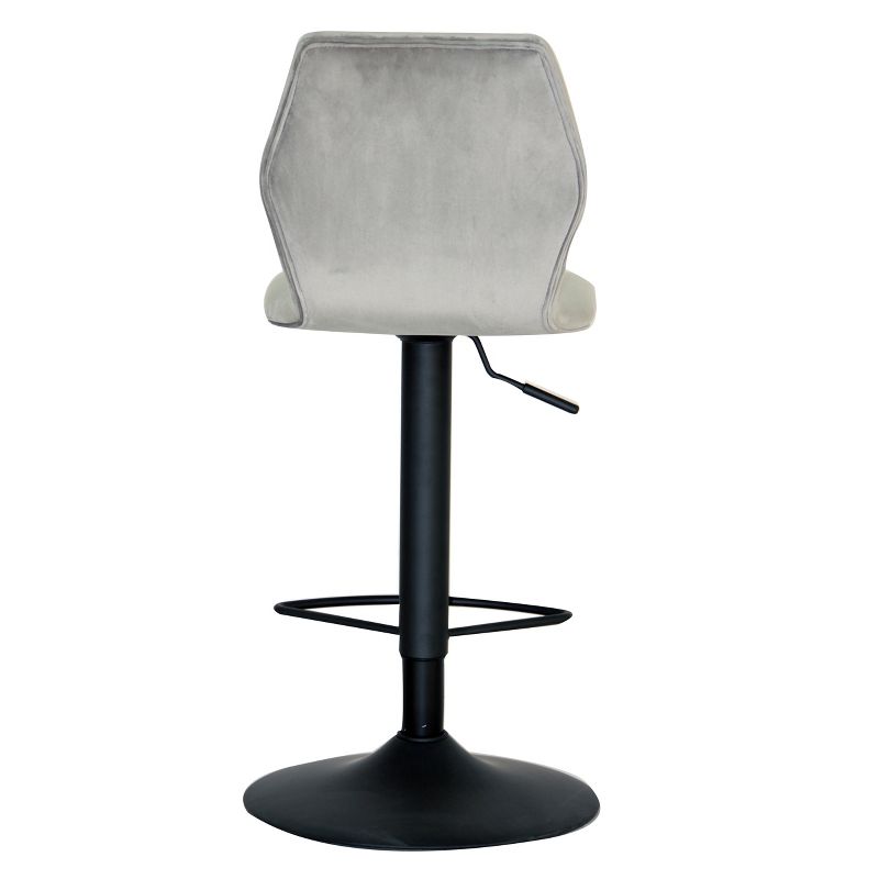 Adjustable Velvet Stool Ash Gray - Acessentials