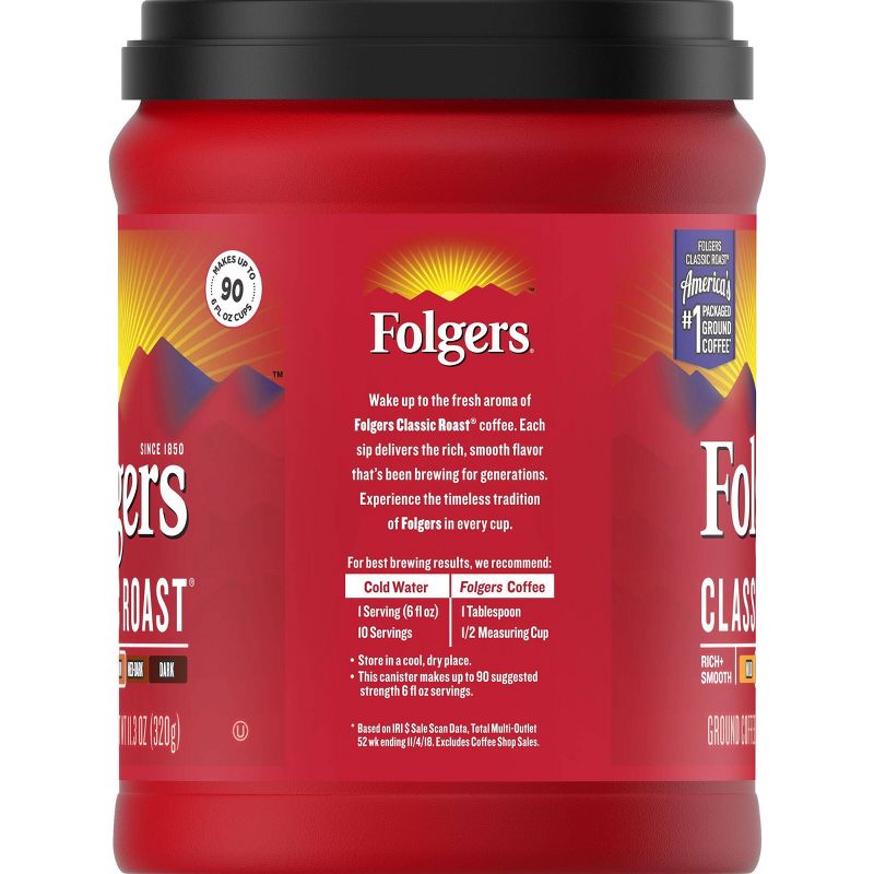 Folgers Classic Medium Roast Ground Coffee - 11.3oz