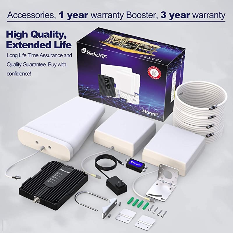 LTE ATT TMobile 65dB 700MHz Cell Phone Signal Booster for Home and Office Band 1217 FDD LTE Mobile Phone Signal Amplifier Including 45 Feet RG58 Cable Repeater Full Kit