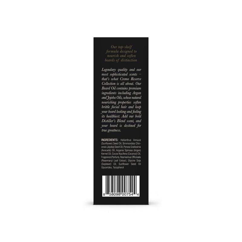 Cremo Distiller's Blend (Reserve Collection) Beard Oil