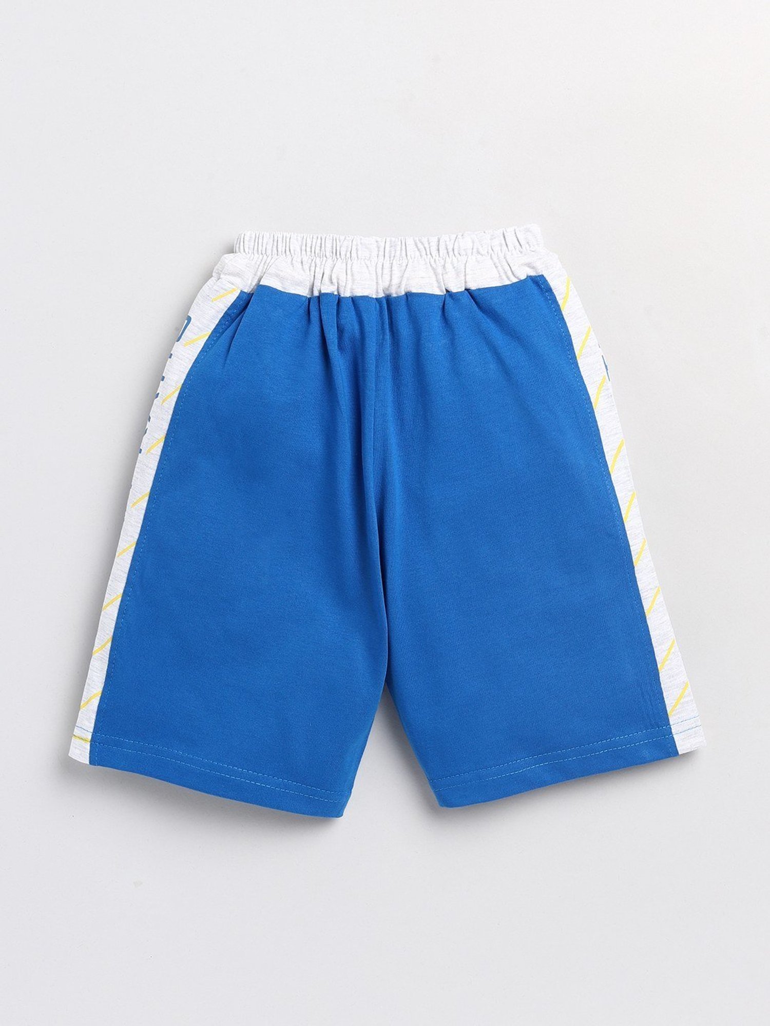 Todd N Teen Kids Blue & Grey Cotton Printed Bermunda