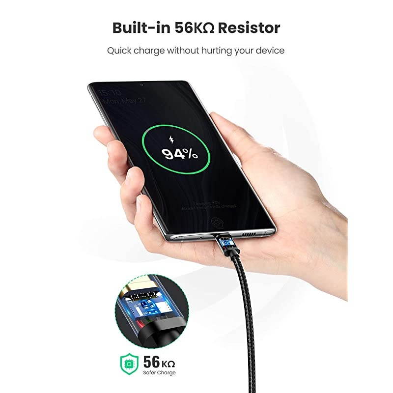 USB C Cable 2 Pack USB Type C Cable 3A Fast Charging Cable Nylon Braided Cord Compatible for Samsung Galaxy Note20 S20 S10 Plus S9 S8 Nintendo Switch GoPro Hero 7 6 LG G8 G7 V40 V30 3FT