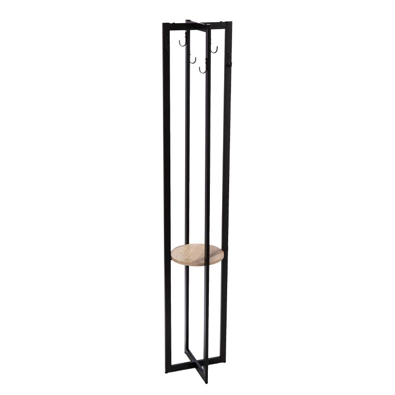 Richopu Metal Coat Rack Black/Natural - Aiden Lane
