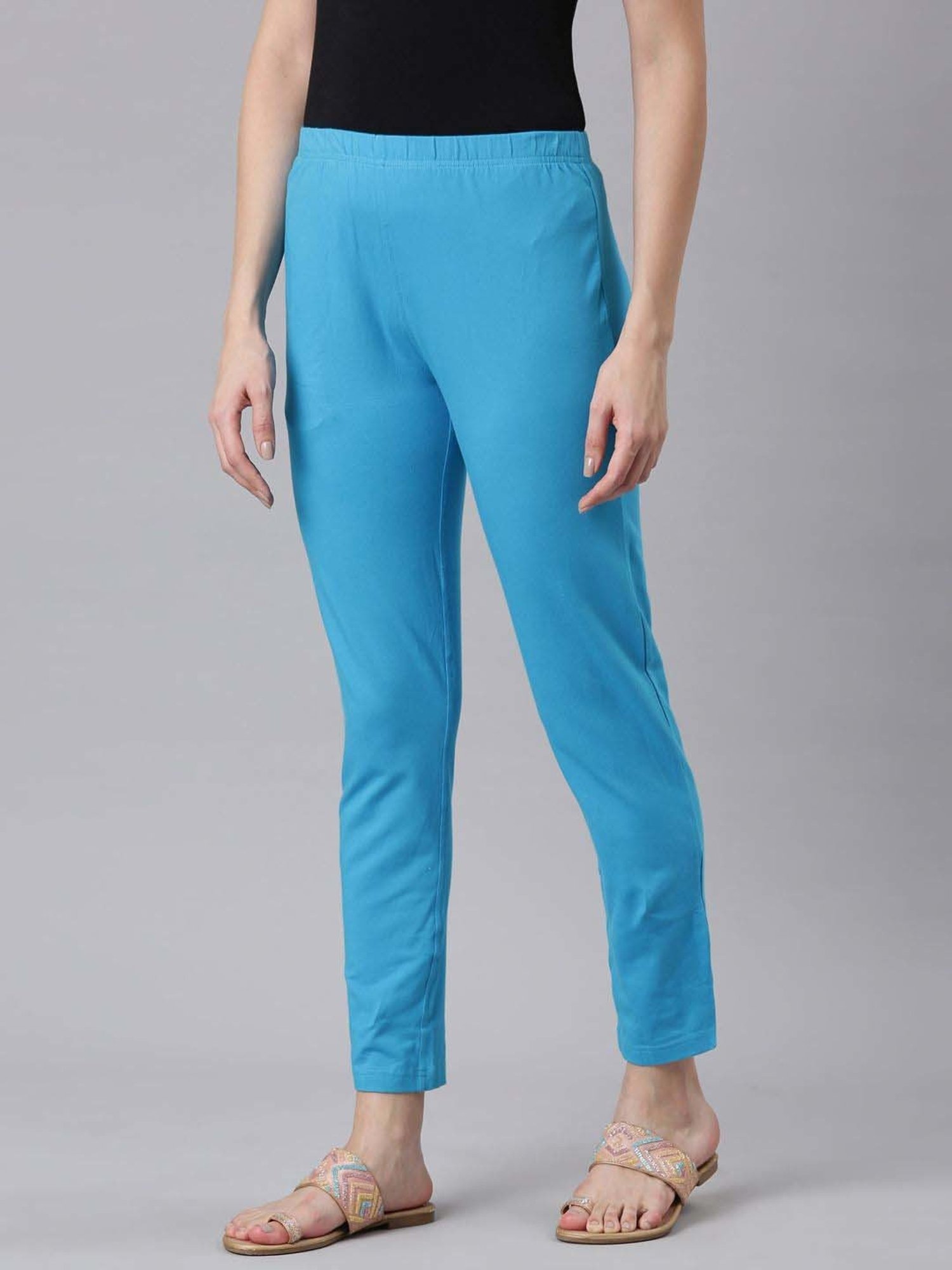 Dixcy Slimz Blue Skinny Fit Kurti Pants