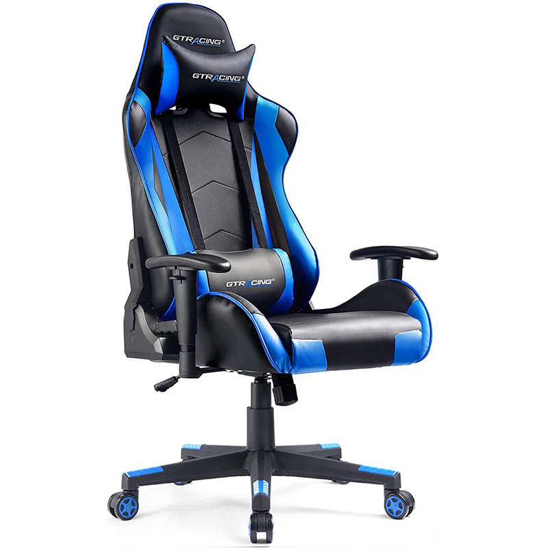 GTRACING Gaming Chair Racing Office Computer Ergonomic Video Game Chair Backrest and Seat Height Adjustable Swivel Recliner with Headrest and Lumbar Pillow Esports Chair