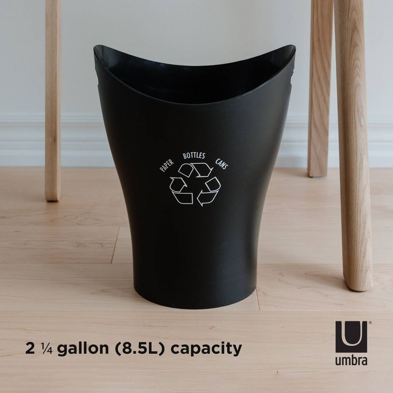 Umbra 2.2gal Garbino Recycle Indoor Trash Can Black
