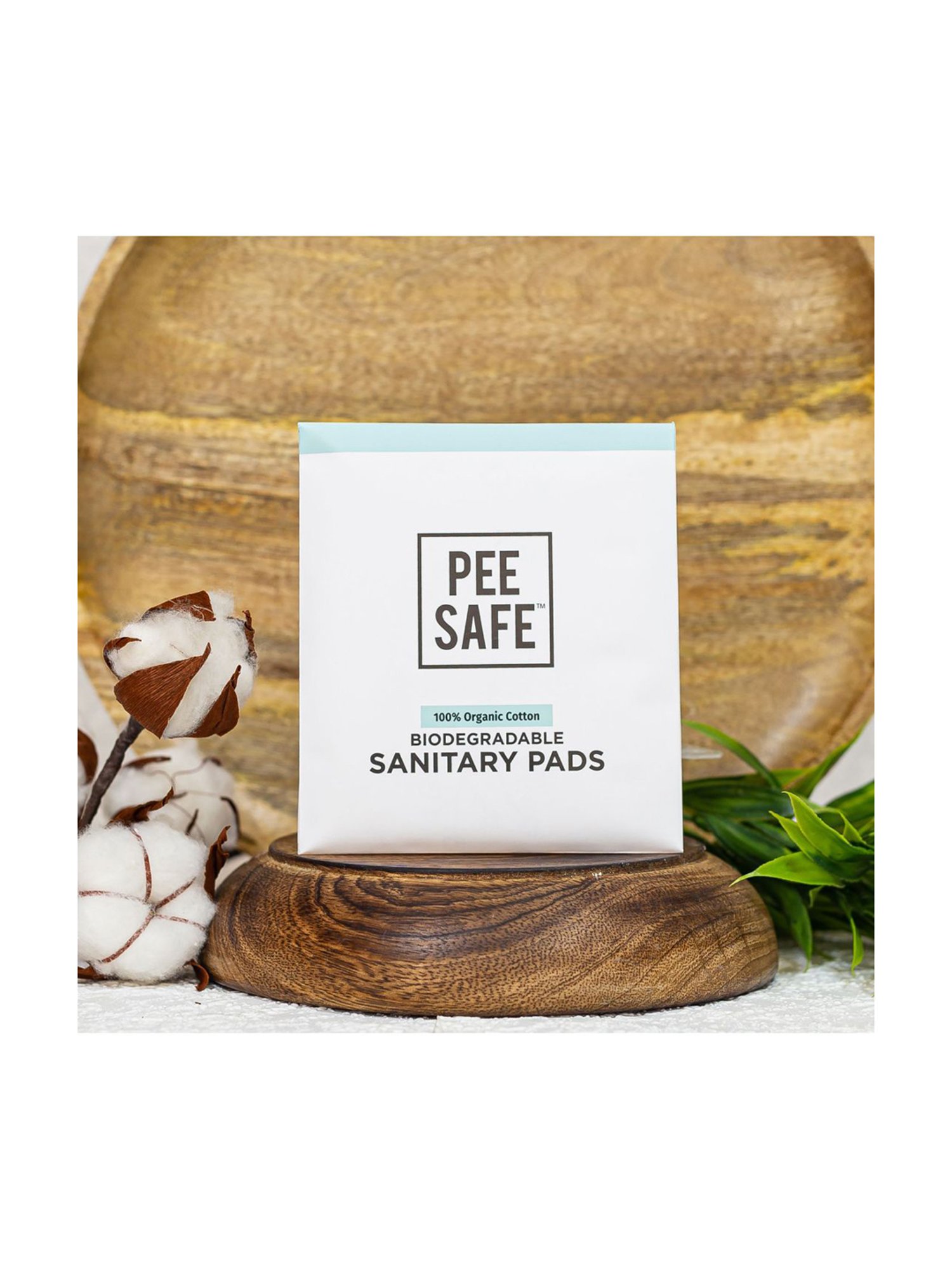 Pee Safe Organic Cotton Biodegradable Overnight Sanitary Pads (Pack of 10)